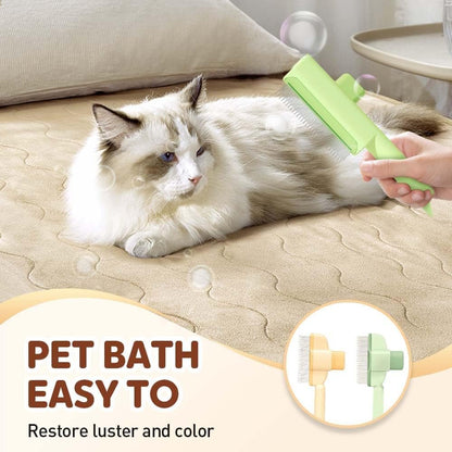 Self-Cleaning Pet Flea Comb Grooming Brush, Cat Dog Brush for Massaging and Cleaning Shedding Pet Hair, Pet Grooming Brush for Short& Long Hair, Pet Flea Comb forr Cats & Dogs (Green)