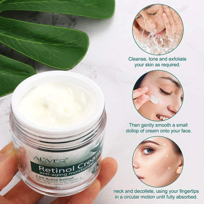 Retinol Face Cream, IFUDOIT Moisturizing Face Cream with 2.5% Retinol, Hyaluronic Acid, Anti-Wrinkle Day and Night Cream for Women and Men, for All Skin Types
