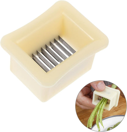 Mikinona 3Pcs Vegetable Cutters Bean Shredder with Shredding Finger Protector and Grater Food Holder Practical Slicing Tools for Effortless Meal Prep