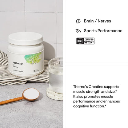 Thorne Research - Creatine - Creatine Monohydrate, Amino Acid Powder - Support Muscles, Cellular Energy and Cognitive Function (90 Servings (Pack of 1))