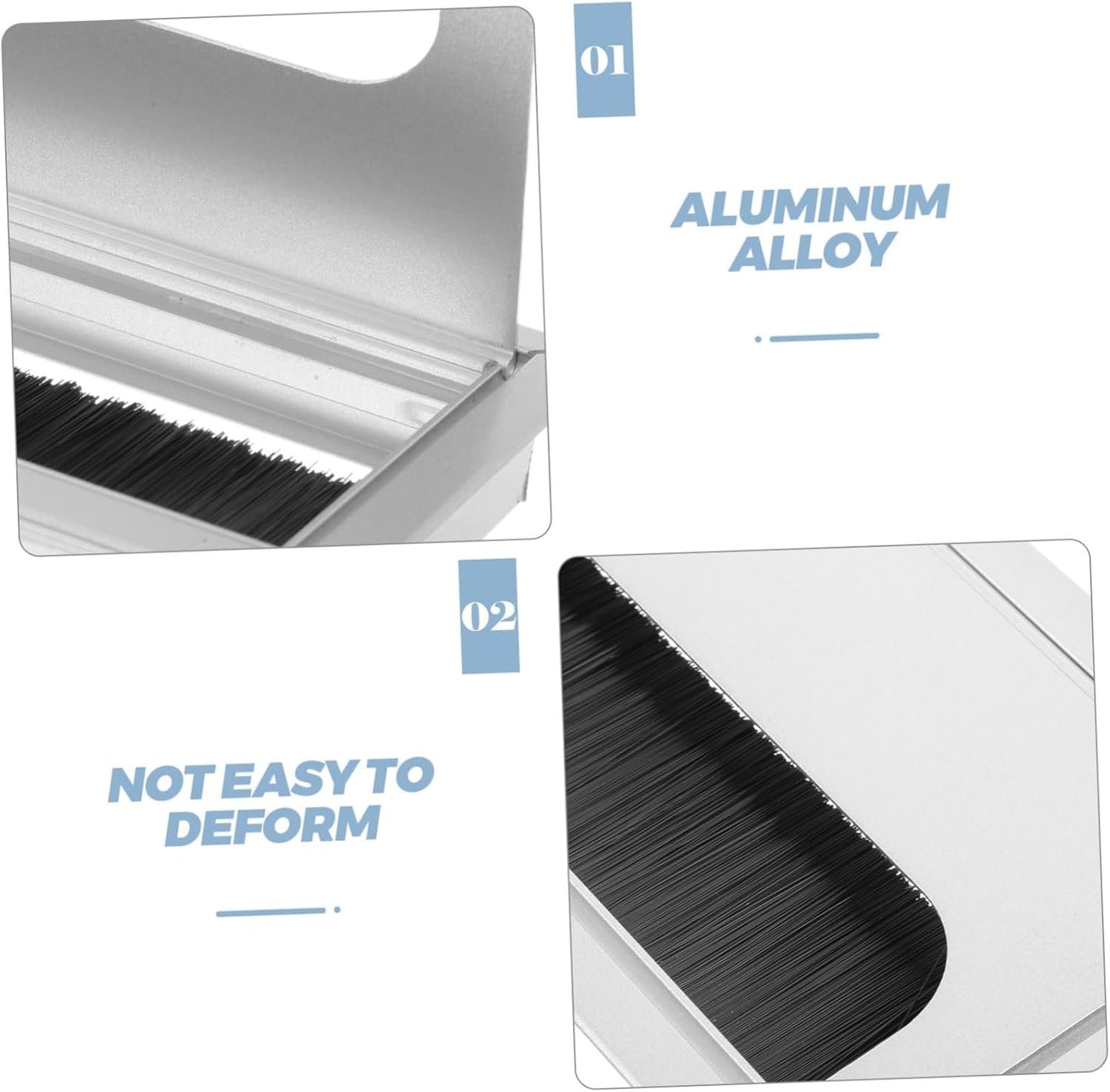 HOMSFOU Grommet Aluminum Alloy Desk Wire Hole Cover Stylish Cable Organizer for Efficient Cord Management Reducing Desk Clutter and Enhancing Workspace Productivity