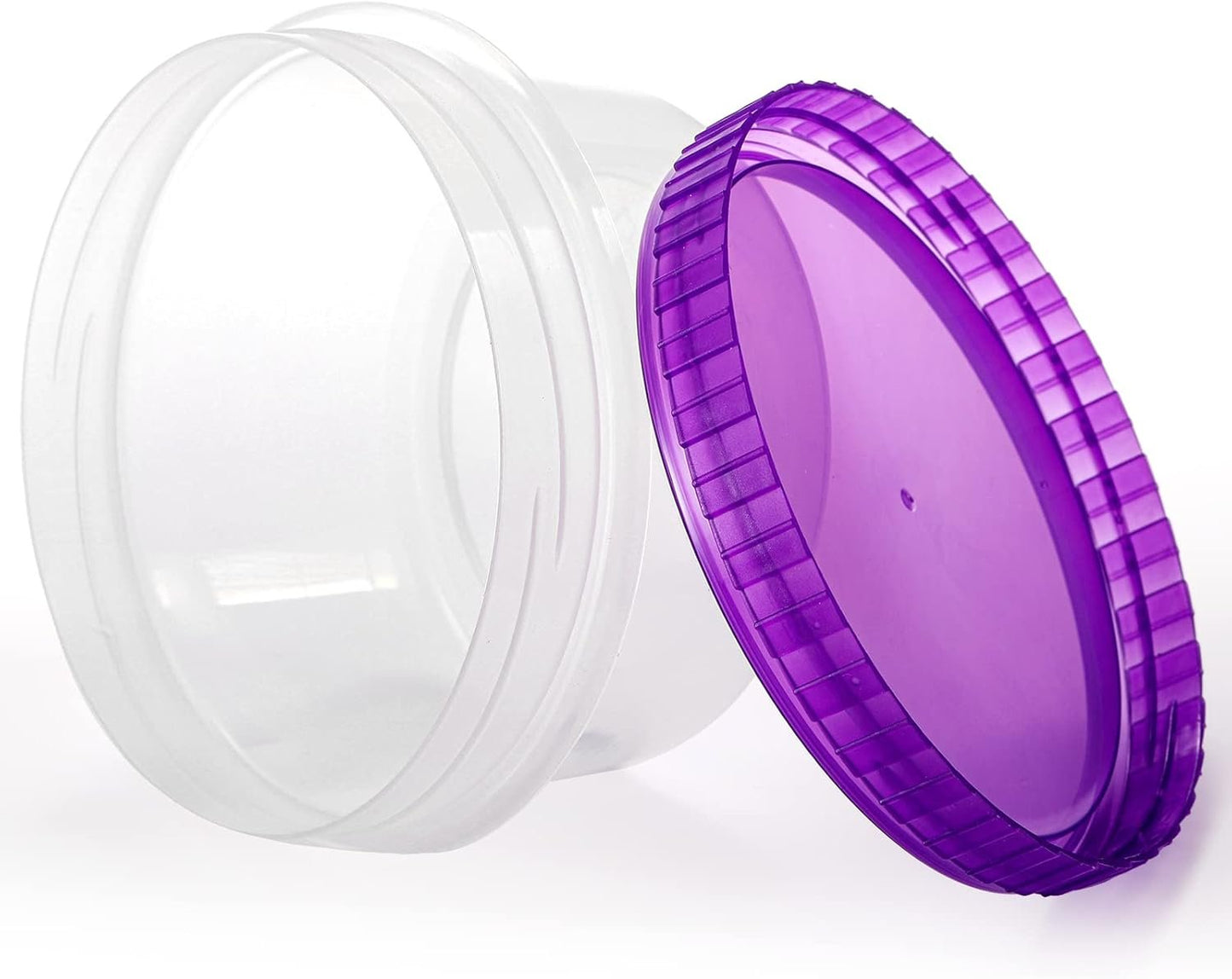 Okllen 40 Pack 10oz Freezer Storage Container Boxes, Plastic Food Container Jar with Airtight Screw Lid, Reusable Small Twist Top Condiment Cup for Snack, Fruit, BAP Free