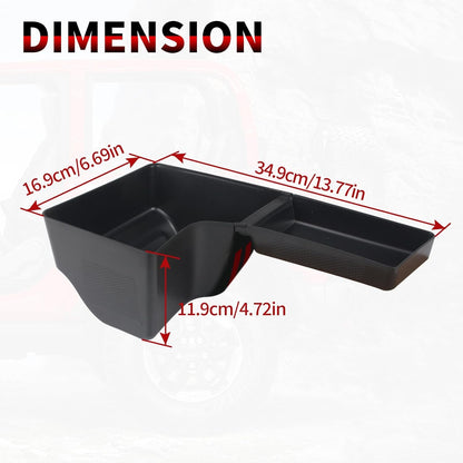 KAKABAS Rear Wheel Well Storage Bin Compatible with Wrangler 2018-2023 JL JLU 4 Door(Not fit 2 Door), Trunk Organizer Storage Tray Cargo Side Box Jeep Wrangler Black 2PCS(Left & Right)
