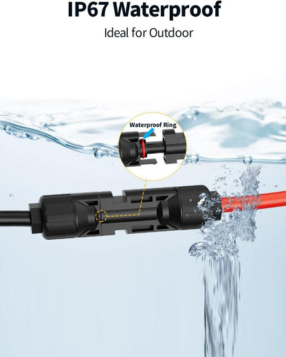 Tonton 7-in-1 Solar Panel Connector, MC-4 Solar Connector Cable to DC 8mm XT60 Anderson Adapters, for EF ECOFLOW River & Delta Series, Jacker Explorer, BLUETTI Portable Power Station, Solar Panel