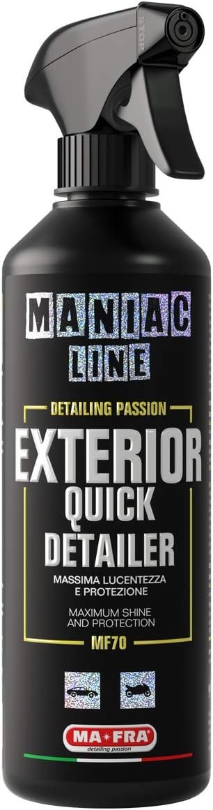 Maniac Car Detaling Line, Exterior Quick Detailer, Maximum Shine and Protection in a Few Steps, Cleans, Polishes and Protects Car Exterior Surfaces, 500 ml