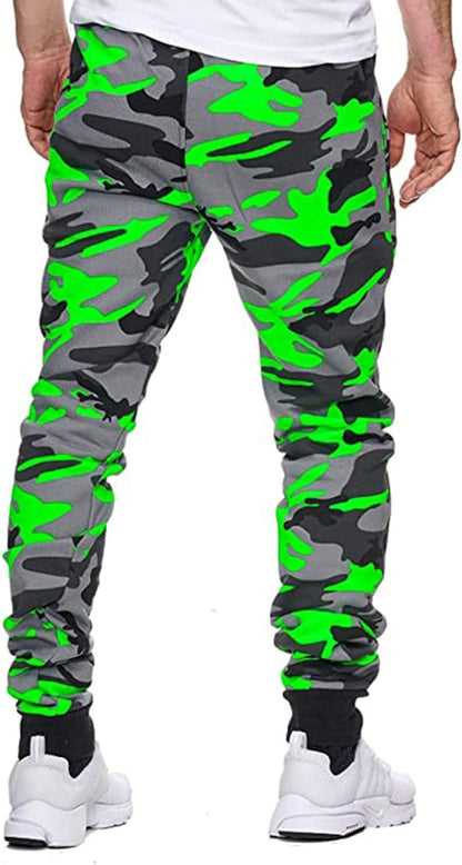 Tech Pant Pantaloni Fitness Casual Shot Uomo Sport Camouflage Jogging Stampa Pantaloni Uomo Pantaloni Running Pant, Verde, L