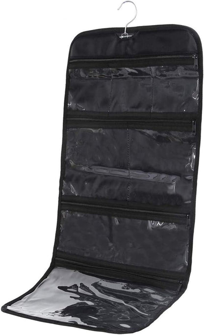 Wodison Foldable Clear Hanging Travel Toiletry Bag Cosmetic Organiser Storage