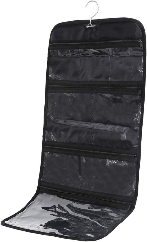 Wodison Foldable Clear Hanging Travel Toiletry Bag Cosmetic Organiser Storage