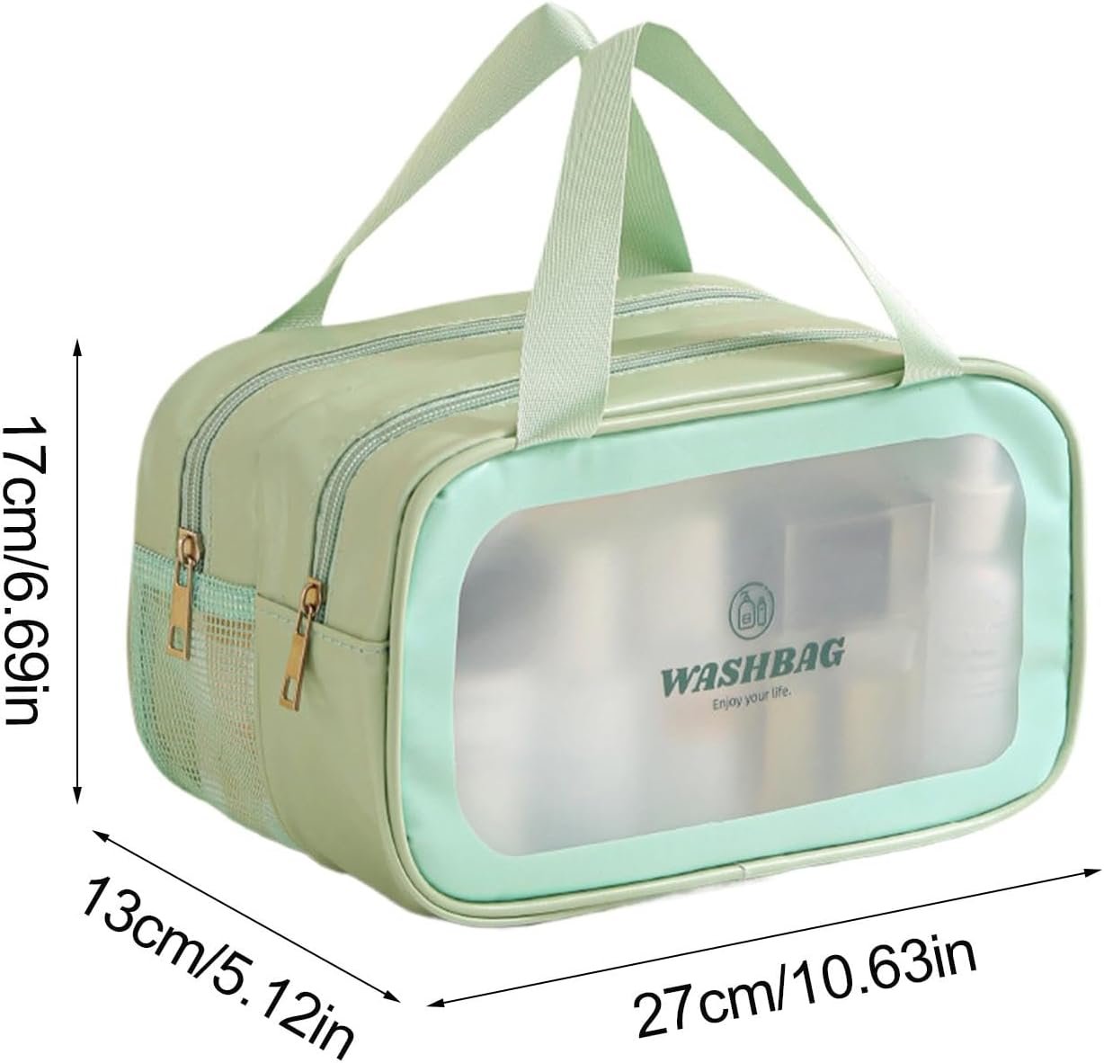 Travel Toiletry Bag, Multiple Compartments Travel Storage Bag, Portable Makeup Organizer, Large Capacity Hygiene Kit, Compact Shower Caddy, Convenient Pouch for Facial Cleanser