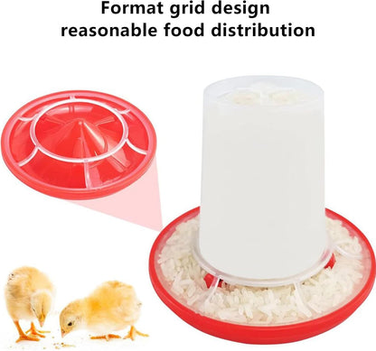 Jubepk Chicken Feeder and Waterer Set,Chick Feeder and Waterer Set - Poultry Feeding & Watering Supplies for Farm Pet Outdoor Baby Barn Family Livestock Friends