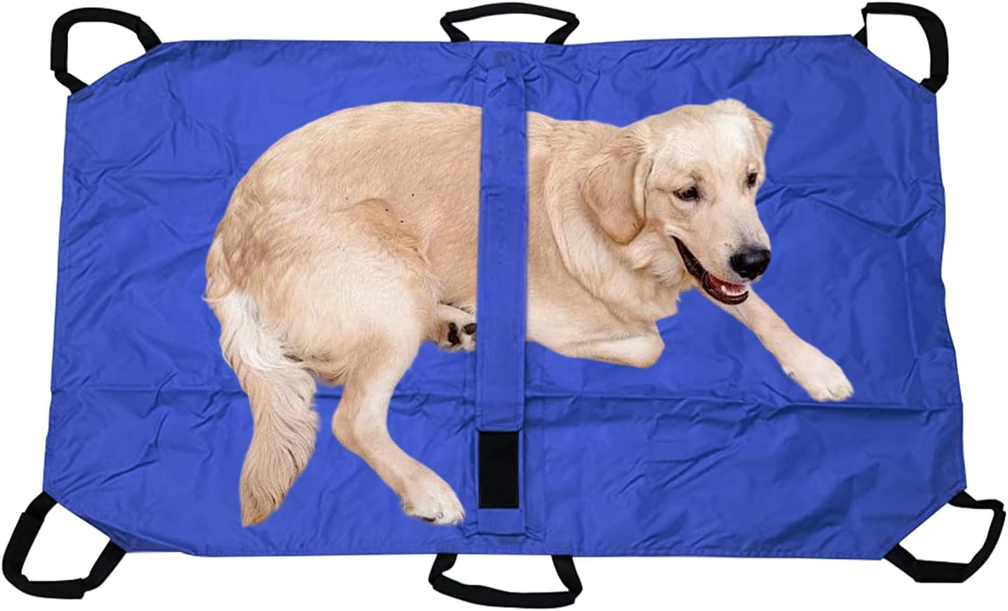 Pet Stretcher, Puppy Transport Carrier, Foldable Rescue Tool, 47.24x29.13x1.18 inches, Multifunctional Transfer Design, Safety Strap Included, Medium Large Animal Use, Bunny Cat