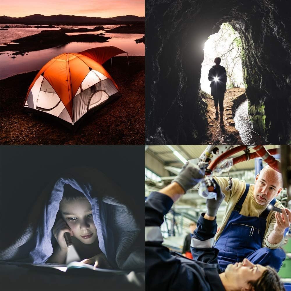 COSMOING Ultra Bright 700 Lumen 5 Modes Tactical Flashlight Magnetic Rechargeable, 90 Degree Swivel Waterproof EDC Flashlight for Camping, Emergency, Inspection, Hiking, Outdoor-Black