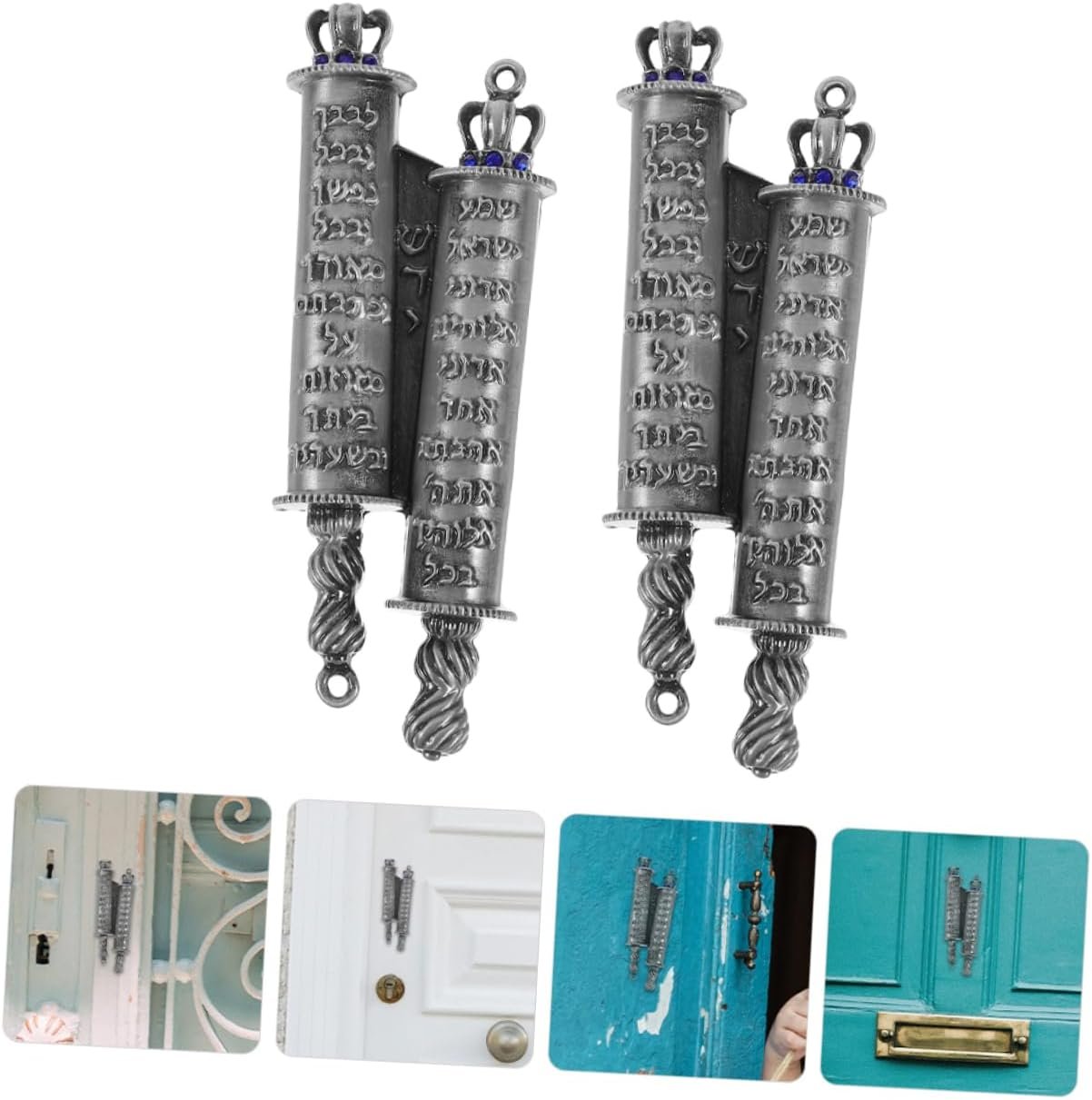 TOPBATHY 2 Set Cancello Sacro Rotolo Decorazione per la benedizione della casa Kit Porta cattolico oggettistica casa Decorazione casa Decorazione mezuzà Arredamento casa Carta