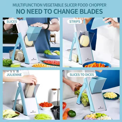 Mandoline Slicer Plus, Safe, Adjustable Vegetable Chopper, Perfect Kitchen Gift with Detachable Blades for Easy Food Prep