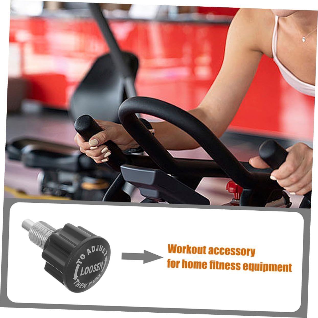 BRIGHTFUFU 2pcs Adjustable Pull Pin Spring Knob for Exercise Bike Replacement Parts Fitness Equipment Accessory for Weight Bench Home Gym
