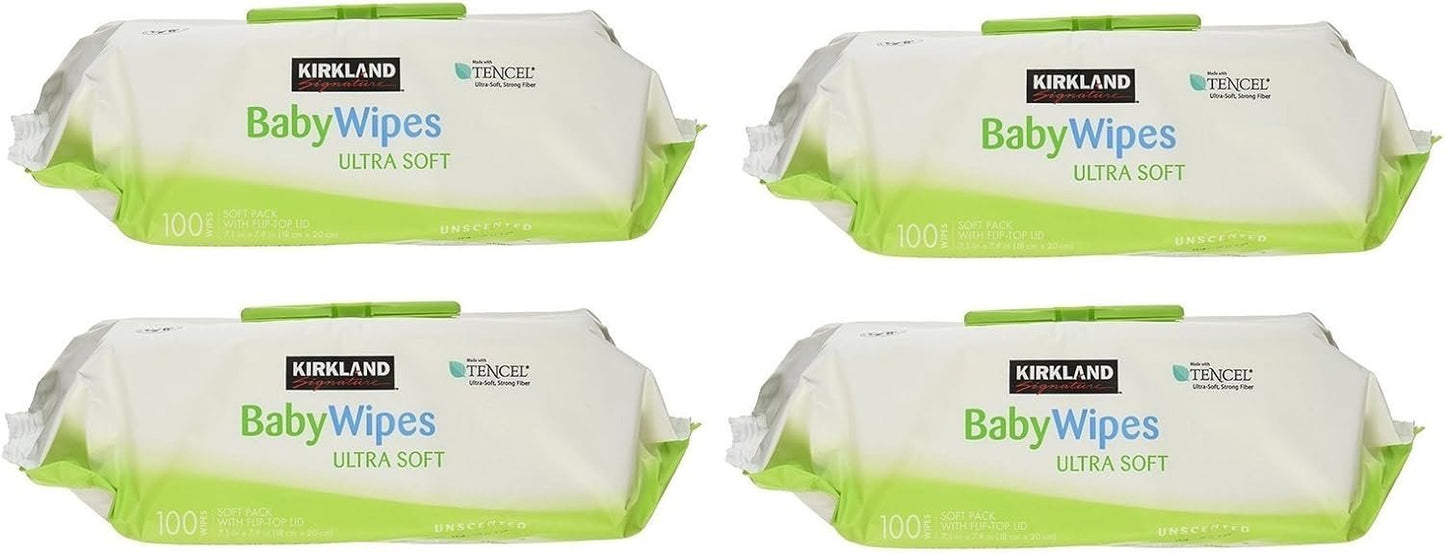 Kirkland Signature Baby Wipes, tRDARz, 4 Pack(100 Wipes)