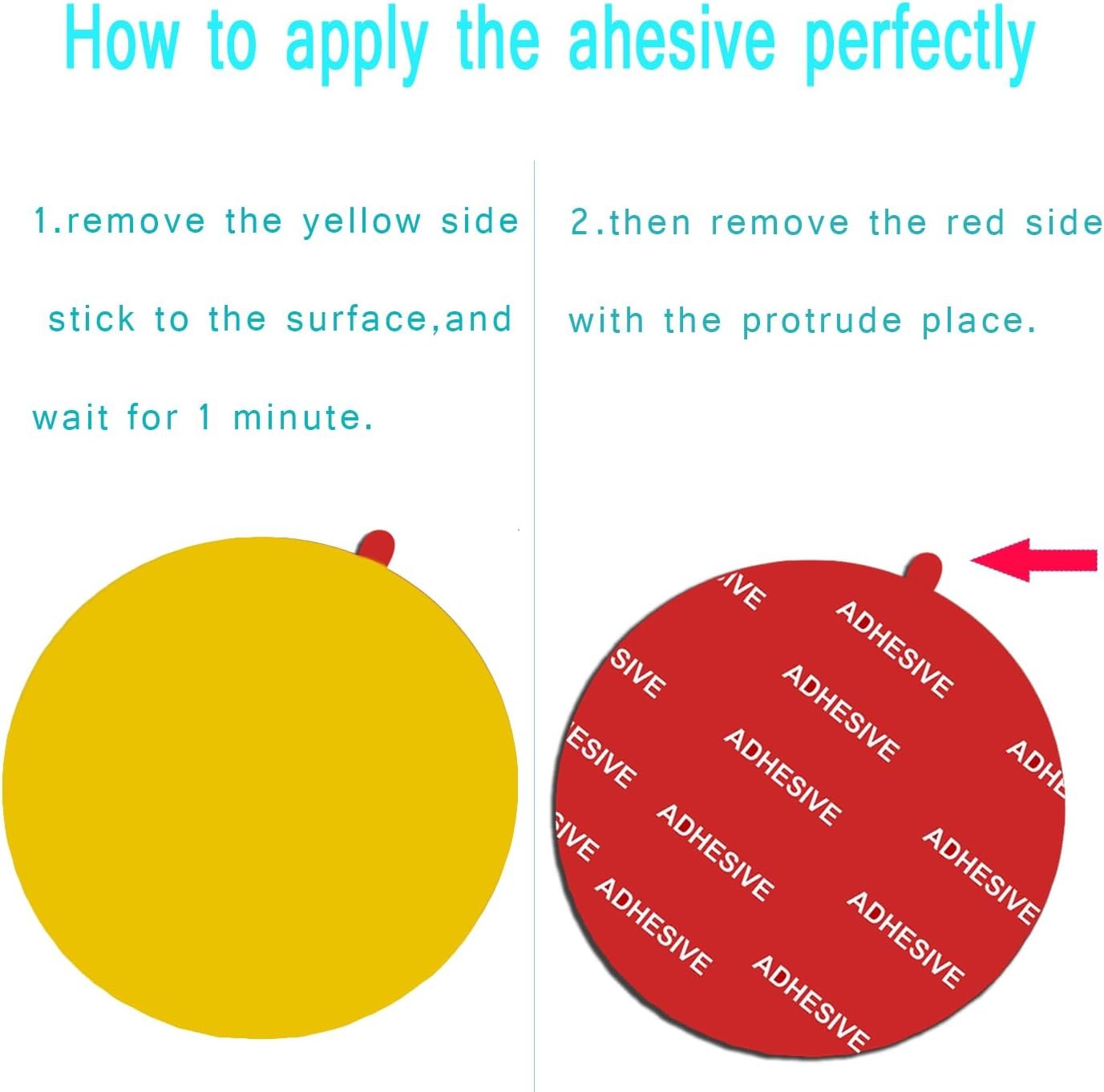 4 Pack 2.76"(70mm) Very High Bond Sticky Adhesive Replacement,Circle Double Sided Pads Gule for Dashboard/Windshield Suction Cup Phone Holder Car DVR Home Suction Hooks GPS Navigation