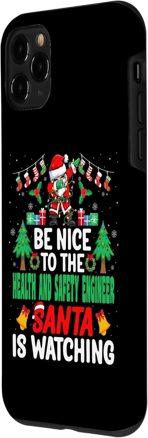 Custodia per iPhone 11 Pro Be Nice to the Health and Safety Engineer Santa - Christmas