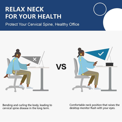 FITUEYES 2 Tiers Monitor Riser Stand - 21.3'' Large Computer Laptop Stand with Keyboard Storage Space, Desk Accessories, Home Office Supplies Black DT205401WB