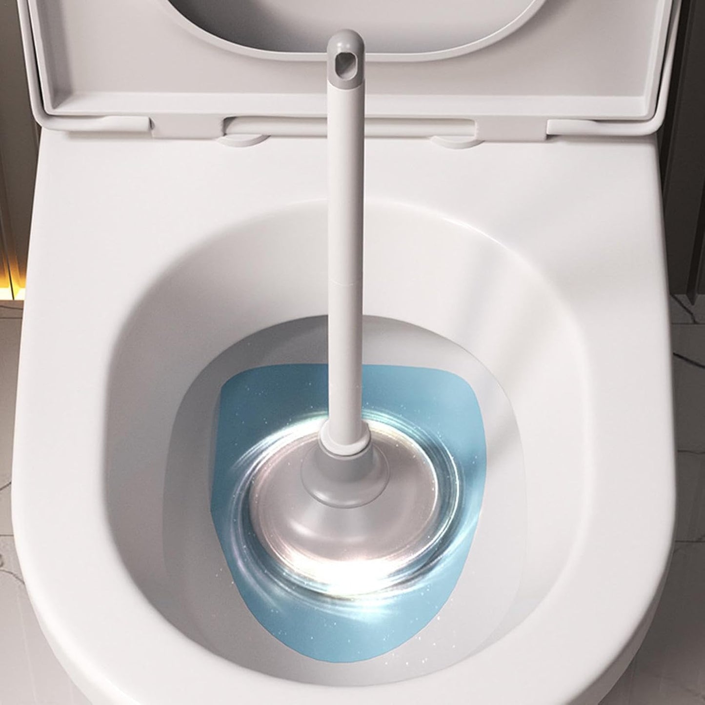 Toilet Brush and Plunger Set, Bathroom Toilet Brush with Holder, 50 x 25.5 x 1 5 cm Comfort Room Scrubber Combo for Bowl Cleaning, Essential Clean Tools at Home