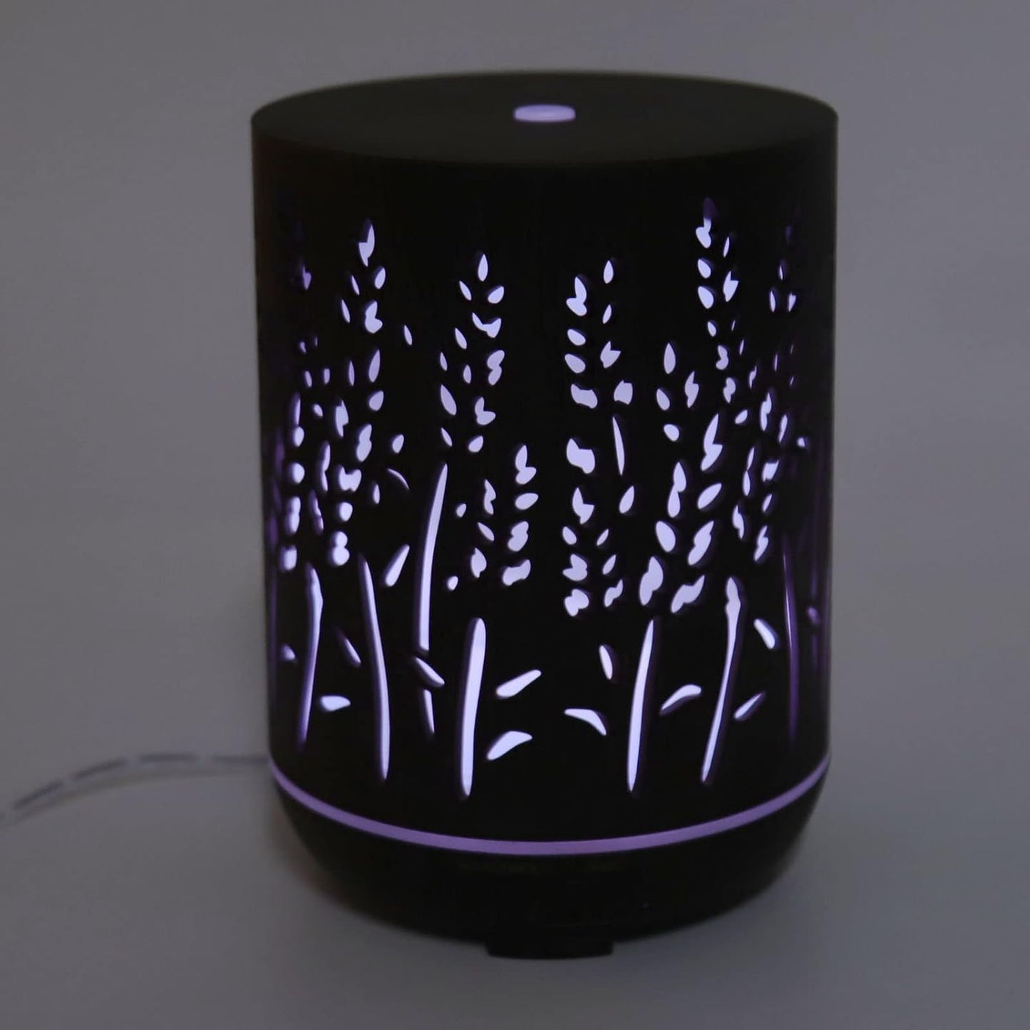 UHCPVHQQQ Aroma Air Humidifier, Automatic Power Off Ambience Night Light Remote Control Portable 300ml Wood Grain Air Humidifier for Living Rooms