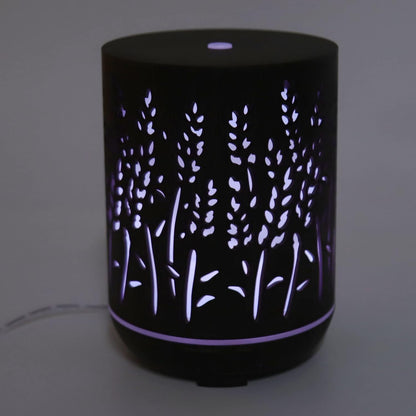 UHCPVHQQQ Aroma Air Humidifier, Automatic Power Off Ambience Night Light Remote Control Portable 300ml Wood Grain Air Humidifier for Living Rooms