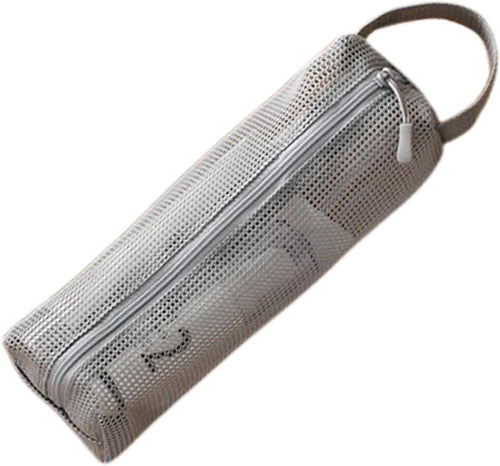 GÃ©nÃ©rique Travel Toiletry Bag, Portable Toothbrush Pouch, 9.06x2.56x2.17 inches Multi-Functional Toiletry Organizer, Compact Design, Mesh Hygiene Kit for Vacation, Gym, Hospital and Aiplane, Grey, Se