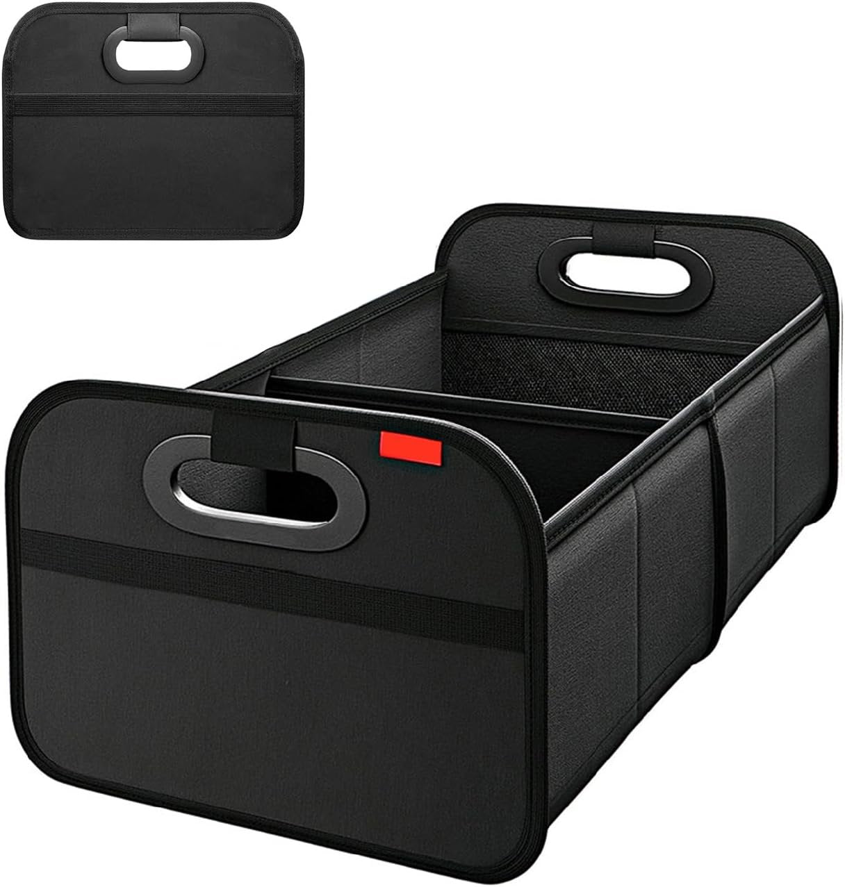 Trunk Organizer for Car, Portable Car Organizer Foldable Waterproof Auto Storage Bag Cargo Trunk Groceries Organizer, Car Accessories Universal for SUV, Truck, Van, Sedan (Black)