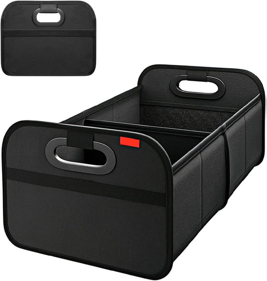 Trunk Organizer for Car, Portable Car Organizer Foldable Waterproof Auto Storage Bag Cargo Trunk Groceries Organizer, Car Accessories Universal for SUV, Truck, Van, Sedan (Black)