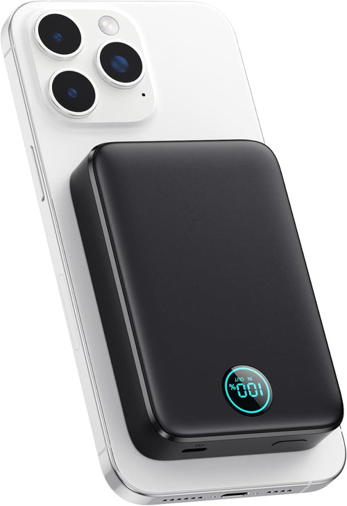 Magnetic Power Bank for Magsafe, 10800mah Wireless Portable Charger, 25W PD Fast Charging External Battery Pack with LCD Display, Compatible with iPhone 16/15/14/13/12 Pro/Pro Max/Plus Series