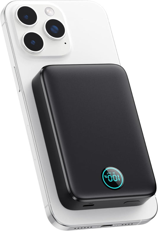 Magnetic Power Bank for Magsafe, 10800mah Wireless Portable Charger, 25W PD Fast Charging External Battery Pack with LCD Display, Compatible with iPhone 16/15/14/13/12 Pro/Pro Max/Plus Series