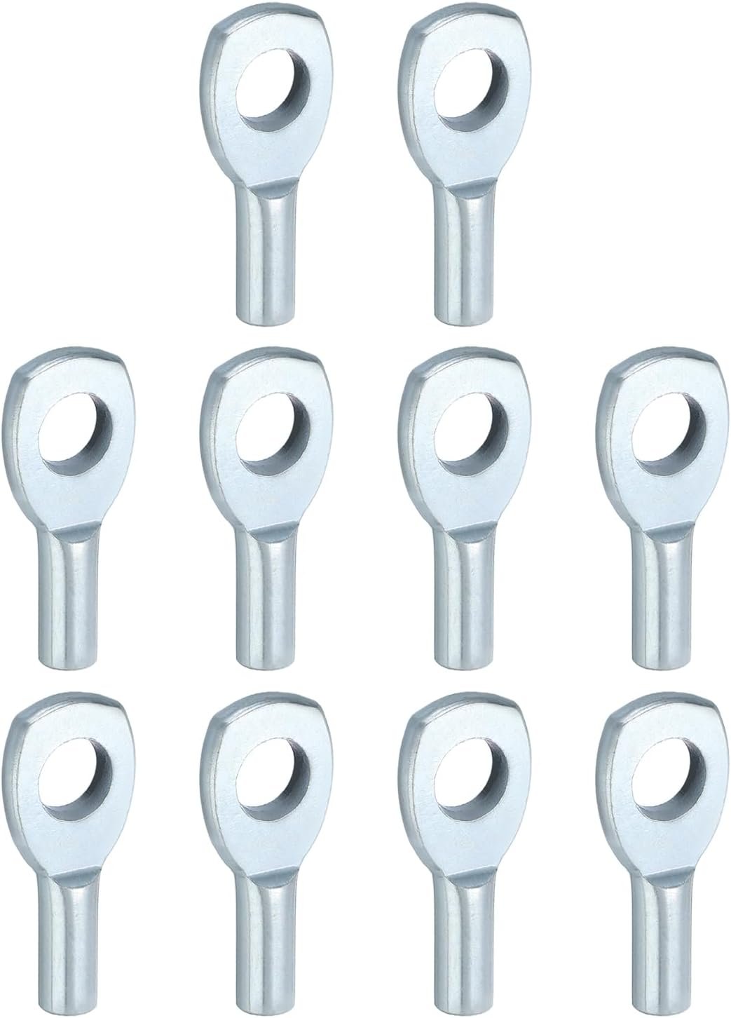 PATIKIL Cable Ball Stopper, 10pcs Gym Machine Accessories for 6mm Cable Fitness Equipment Wire Rope Port Joint Replacement Parts for Home Gym Machine,Silver