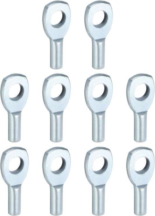 PATIKIL Cable Ball Stopper, 10pcs Gym Machine Accessories for 6mm Cable Fitness Equipment Wire Rope Port Joint Replacement Parts for Home Gym Machine,Silver