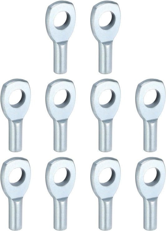 PATIKIL Cable Ball Stopper, 10pcs Gym Machine Accessories for 6mm Cable Fitness Equipment Wire Rope Port Joint Replacement Parts for Home Gym Machine,Silver