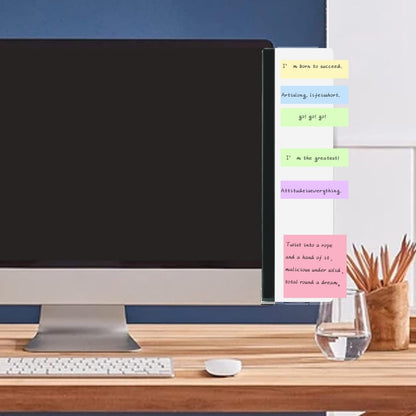 Monitor Memo Boards for Computer 2 Pcs Sticky Monitor Memo Board Computer Screen Acrylic Side Panel Desk Organizer Message Reminder Home Office Desktop Accessories