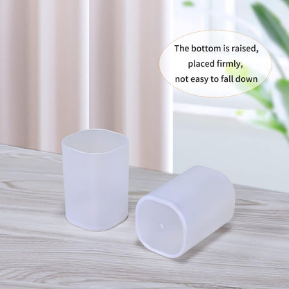 2 pcs Makeup Brush Holder,Multipurpose Makeup Brush Case Organizer, Clear Pen Cups Plastic Pencil Holder for Desk Accessories,Cosmetics Brushes Organizer for Home & School & Office