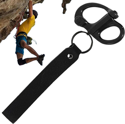 Quick Release Clip Shackle, Firefighter Rigging Tool, 6.3x4.72x0.79 Inches Marine Grade Stainless Steel 316 Buckle, Buckle Fire Rescue Gear for Safety, and Outdoor