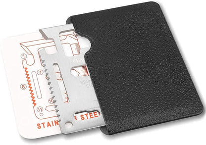 11 in 1 Multi Tool Card Survival Credit Card Tool Fits Perfect in Your Wallet with Knife Blade By Atziloose