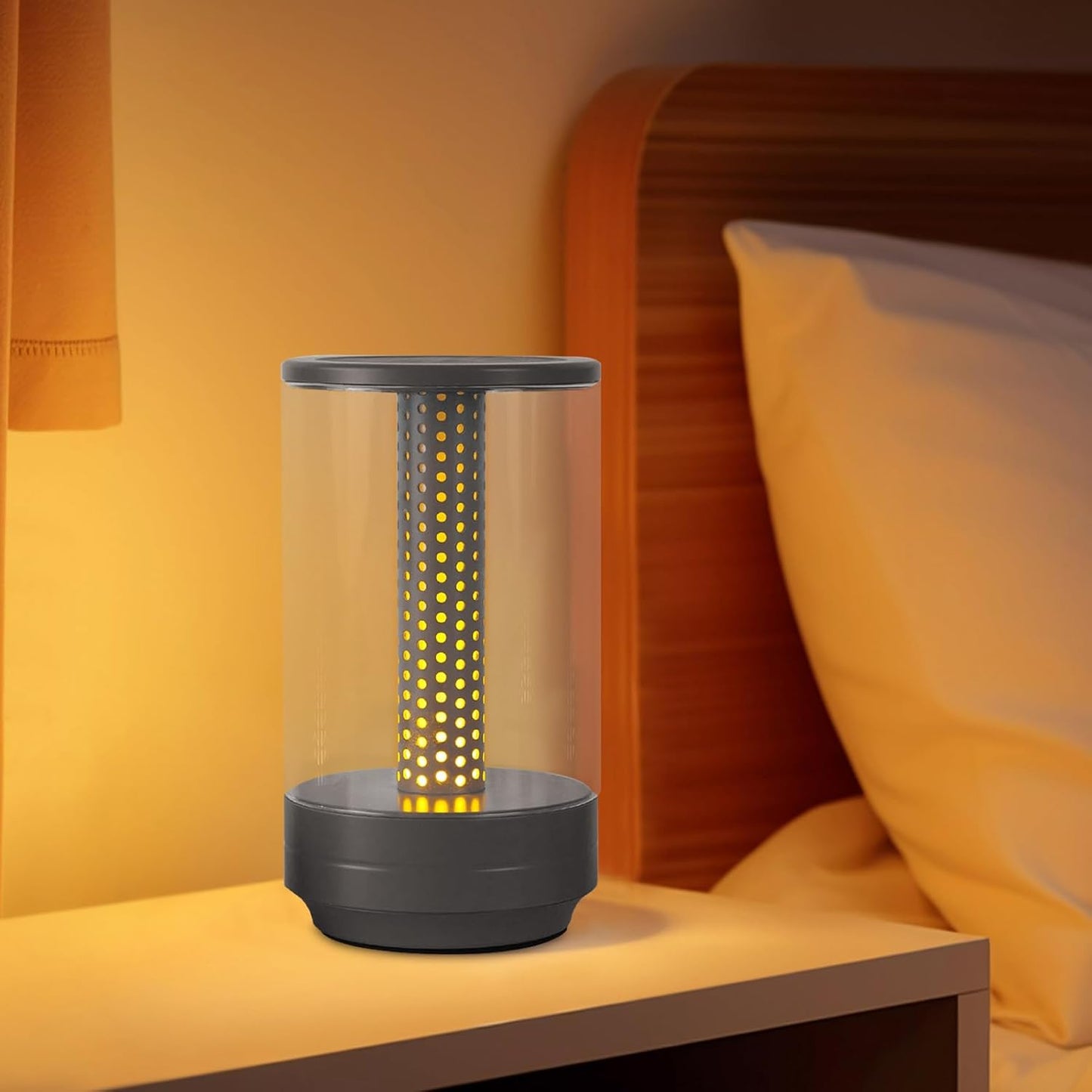 Touch Night Light, Rechargeable LED Desk Lamp, Candlelight Atmosphere, Portable Dimmable Smart Table Light, Warm Lighting for Bedroom, Nursery, Living Room, Dorm, Hospital