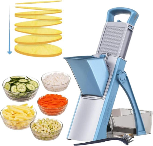 Mandoline Slicer Plus, Safe, Adjustable Vegetable Chopper, Perfect Kitchen Gift with Detachable Blades for Easy Food Prep