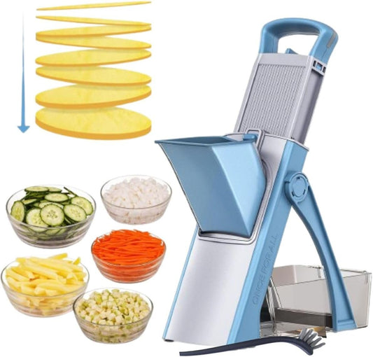 Mandoline Slicer Plus, Safe, Adjustable Vegetable Chopper, Perfect Kitchen Gift with Detachable Blades for Easy Food Prep