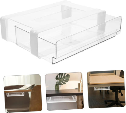 TEHAUX Box Under Desk Storage Drawer Organizer Large Capacity File Cabinet Utensil Drawer for Office Home Dorm Sleek Design for Efficient Workspace Organization