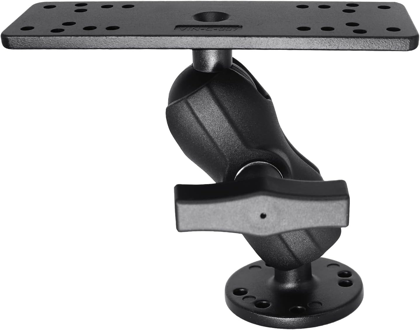 WINDFRD 1.5" Ball Short Arm Fish Finder Mount, Marine Electronic Mount, Universal Mounting Plate with 1.5 inches / 38mm / C Size Ball Adapters, Compatible with Garmin, Lowrance, Humminbird and More