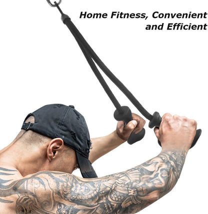 Triceps Pull Down Rope,Tricep Rope with Handles,Cable Machine Accessories,Pull Down Bar,Strength Training Equipment,for Gym Workout Exercise,Home