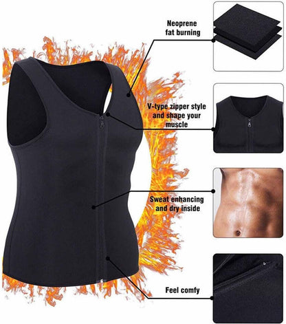 Nano Tech Protection Vest, 2024 New Nano Tech Protection Vest, Zipper Vest Fitness Wear for Men, Gynecomastia Compress Vest, Mens Slimming Body Shaper Vest Compression Shirts, for Exercise Fitness