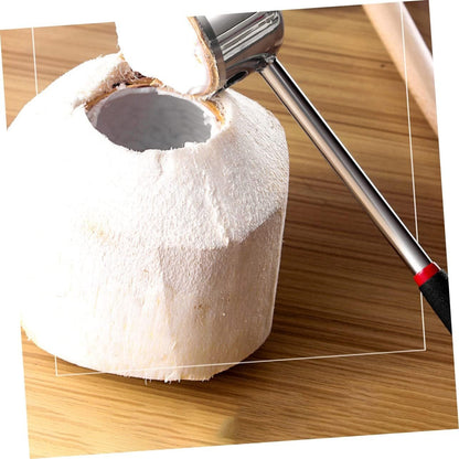 Cabilock Set Da 3 Pezzi Per Aprire Noci Utensile Per Aprire Lacqua Di Cocco Gadget Da Cucina in Acciaio Inossidabile Per Una Facile Rimozione Della Polpa Di Cocco.