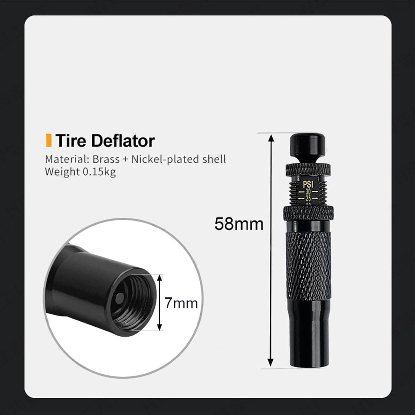 4 Rapid Tire Deflator Set with Valve, Portable Car Truck Adventure Gear for Motorcycle, Bike Maintenance, Outdoor Camping, Beach Trips, Garage, Home, Vehicle Travel Use