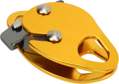 Vomeko Climbing Rope Grab, Climbing Fall Protection Belay Device, Aluminum Alloy Safety Climbing Grabbing Tool Mountaineering Self Locking Rope Grab Gear