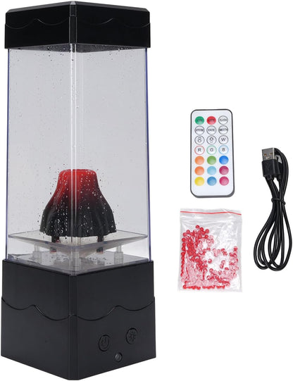 LED Volcano Night Light with Remote Control, Volcano Lamp Light, Adjustable Colors and Brightness, Dreamy and Romantic Ambience