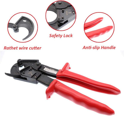 Mengshen Ratcheting Cable Wire Cutter, Heavy Duty Aluminum Copper Ratchet Cable Cutting Hand Tool, Cut up to 240mmÂ²